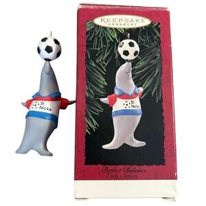 Vintage Hallmark Keepsake Ornament 1995 Perfect Balance ball spins seal